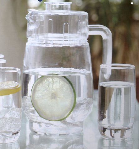Glass jug water