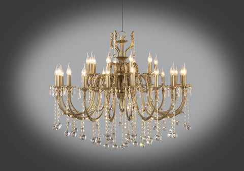 Gold Plated Chandelier 30 Bulb 2 Levels