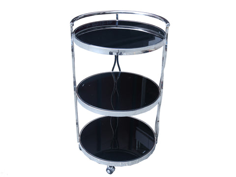 Stainless Steel triple wheel tray (Circular design Rounded)