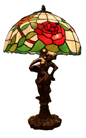Red flower lamp
