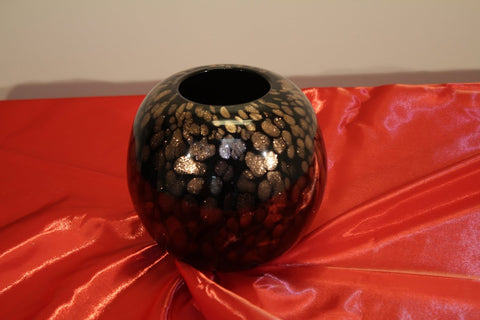 Antique Black And Gold Vase