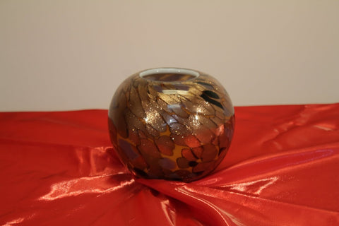 Antique brown gold oval